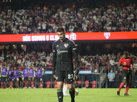 Photo for SAO PAULO (SP), 08/31/2023 -  Goalkeeper Rafael during the match between Sao Paulo (BRA) against LDU Quito (ECU), in the second leg of the Wednesdays of Final of the 2023 Copa Sudamericana - Royalty Free Image