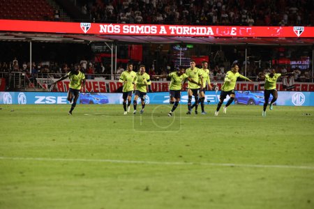 Photo for SAO PAULO (SP), 08/31/2023 - LDU beats Sao Paulo on penalties and qualifies for the semifinals, in a match between Sao Paulo (BRA) against LDU Quito (ECU) - Royalty Free Image