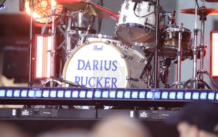 Photo for Darius Rucker LIVE on the TODAY Show. September 1, 2023, New York, USA: Darius Rucker performs LIVE on the TODAY show at Rockefeller plaza in New York with the presence of fans who crowded the plaza. Darius Carlos Rucker is an American singer - Royalty Free Image