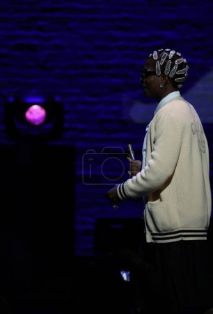 Photo for NYFW: ASAP Rocky At HFR 16th Annual Fashion Show & Style Awards. September 05, 2023, Harlem, New York, USA: American rapper and singer-songwriter, and husband of singer Rihanna, Rakim Athelaston Mayers - Royalty Free Image