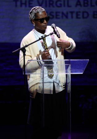 Foto de NYFW: ASAP Rocky At HFR 16th Annual Fashion Show & Style Awards (en inglés). 05 de septiembre 2023, Harlem, Nueva York, Estados Unidos: rapero y cantautor estadounidense, y esposo de la cantante Rihanna, Rakim Athelaston Mayers - Imagen libre de derechos