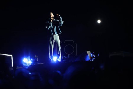 Téléchargez les photos : Sao Paulo (SP), Brésil 09 / 07 / 2023 - Spectacle du groupe Maroon 5, sur la scène Skyline au Town Festival, ce samedi (7), sur le circuit Interlagos à Sao Paulo. - en image libre de droit