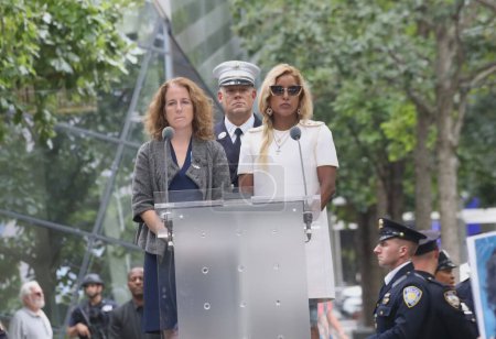 Foto de 9 / 11 Ceremonia Conmemorativa 22 Aniversario en Nueva York. 11 de septiembre de 2023, Nueva York, Estados Unidos: El 22º Aniversario de la ceremonia de conmemoración del 11 de septiembre que tiene lugar en Nueva York con la presencia del vicepresidente de Estados Unidos, Kamala Harris - Imagen libre de derechos