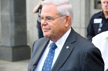 Photo for US Senator Robert Menendez of the State of New Jersey, has been charged with bribery offenses. September 27th 2023, New York, USA: US Senator Robert Menendez of the State of New Jersey - Royalty Free Image