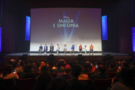 Téléchargez les photos : Sao Paulo (SP), Brésil 28 / 09 / 2023 - Le spectacle Disney Magia e Sinfonia. Avec une saison du 28 septembre au 10 octobre, les plus grandes franchises Disney font partie du spectacle. - en image libre de droit