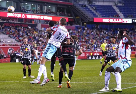 Photo for (SPO) 2023 MLS Regular Season NY Red Bulls vs. Chicago Fire FC. September 30, 2023, Harrison, New Jersey, USA: In today's soccer match at Red Bull Arena in New Jersey between the NY Red Bulls and Chicago Fire FC, the visitors, Chicago Fire FC, secure - Royalty Free Image