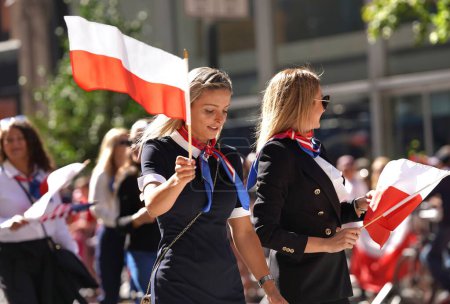 Téléchargez les photos : Le 86e défilé annuel Polaski Day. 01 octobre 2023, New York, États-Unis : Le 86e défilé annuel de la Journée Pulaski à New York, qui s'est tenu le 1er octobre 2023, était une célébration dynamique du patrimoine polonais et américain, rendant hommage aux valeurs communes. - en image libre de droit