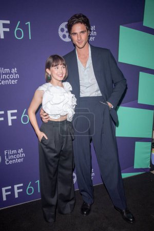 Photo for 61st New York Film Festival - Priscilla. October 06, 2023, New York, New York, USA: Cailee Spaeny and Jacob Elordi attend the red carpet for Priscilla during the 61st New York Film Festival at Alice Tully Hall - Royalty Free Image