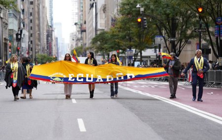 Photo for The 59th Annual Hispanic Day Parade . October 08, 2023, New York, USA: The 59th Annual Hispanic Day Parade in New York City today was a vibrant and colorful celebration of Hispanic culture. - Royalty Free Image