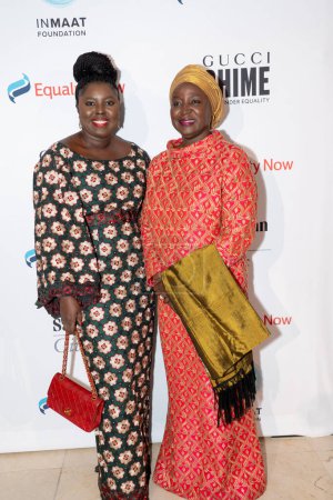 Photo for Equality Now Hosts Make Equality Reality Gala. October 11, 2023, New York, New York, USA: Janet Ramatoulie Sallah-Njie (R) attends Equality Now Hosts Make Equality Reality Gala at Guastavino's on October 11, 2023 - Royalty Free Image