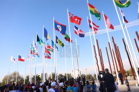 Foto de Santiago (Chile), 17 / 10 / 2023 El Comité Organizador de los Juegos Panamericanos celebrará este martes la Ceremonia de Bienvenida a las Delegaciones de los Países que participaron en los Juegos - Imagen libre de derechos