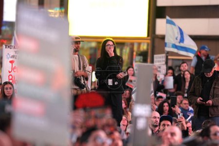 Photo for Israeli American Council Rally in Times Square. October 19, 2023, Times Square, New York, USA: The Israeli American Council Rally held in Times Square, Manhattan, This gathering was held to express their grievances to all." Bring Them Home Now" - Royalty Free Image