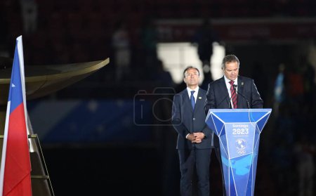 Photo for Opening Ceremony of 2023 Pan American Games in Santiago. October 20, 2023, Santiago, Chile: The Opening Ceremony of 2023 Pan American Games taking place in Santiago from October 20 to November 5 - Royalty Free Image