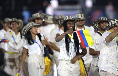 Photo for Opening Ceremony of 2023 Pan American Games in Santiago. October 20, 2023, Santiago, Chile: The Opening Ceremony of 2023 Pan American Games taking place in Santiago from October 20 to November 5 - Royalty Free Image