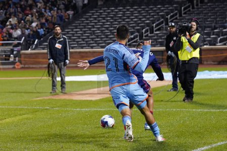 Photo for 2023 MLS Regular Season , Decision Day Match 34 ,Nycfc vs. Chicago Fire. October 21, 2023, CITI Field, New York , USA : In a thrilling Decision Day Match 34 at Citi Field tonight, New York City Football Club secured a 1-0 victory over the Chicago - Royalty Free Image