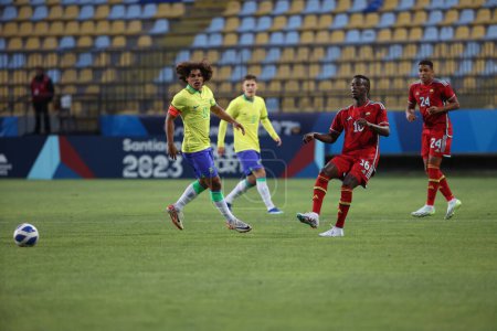 Photo for Vina del Mar (Chile), 10/26/2023 - FOOTBALL/MEN/BRAZIL/COLOMBIA - Match of the Brazil team against Colombia, in round 3, group B, at the Sausalito Stadium in Vina del Mar, this Thursday 26th October 2023. - Royalty Free Image