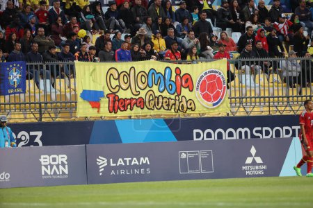 Téléchargez les photos : Vina del Mar (Chili), 26 / 10 / 2023 - FOOTBALL / HEN / BRESIL / COLOMBIE - Match de l "équipe du Brésil contre la Colombie, en ronde 3, groupe B, au Stade Sausalito à Vina del Mar, ce jeudi 26 octobre 2023. - en image libre de droit