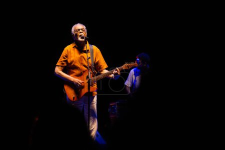 Photo for BARCELONA (Spain), 10/28/2023 - Brazilian singer Gilberto Gil performs during Aquele Abracao Tour in Barcelona, Spain this Saturday (28). - Royalty Free Image