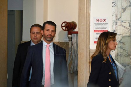 Photo for Donald Trump Jr, the elder son of Donald Trump testified today in court as the co-defendant of Trumps fraud trial. November 1st, 2023 New York City, New York; U S A, Attorney General, Letitia James alleges that the defendants - Royalty Free Image