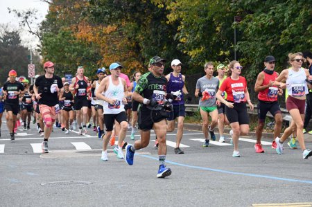 Photo for The 2023 New York City Marathon is the 52nd edition of the annual marathon race in New York City. November 5th, 2023, New YorkCity, New York, U S A. The marathon is scheduled to be held on every second Sunday of  November. - Royalty Free Image