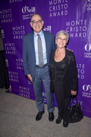 Photo for November 6, 2023 - New York, USA: Andrew Baldassarre and Sally Speer attend the Eugene O'Neill Theatre Center Hosting The 22nd Monte Cristo Award Honoring Lynn Nottage - Royalty Free Image