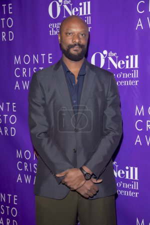 Photo for November 6, 2023 - New York, USA: Justin Hicks attends the Eugene O'Neill Theatre Center Hosting The 22nd Monte Cristo Award Honoring Lynn Nottage - Royalty Free Image