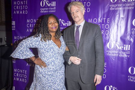Photo for November 6, 2023 - New York, USA: Tonya Pinkins and CJ Wilson attend the Eugene O'Neill Theatre Center Hosting The 22nd Monte Cristo Award Honoring Lynn Nottage - Royalty Free Image