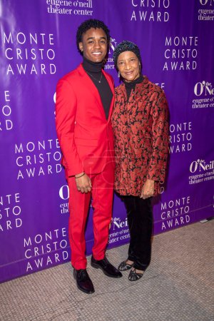 Photo for November 6, 2023 - New York, USA: Ilario Grant and Seret Scott attend the Eugene O'Neill Theatre Center Hosting The 22nd Monte Cristo Award Honoring Lynn Nottage - Royalty Free Image