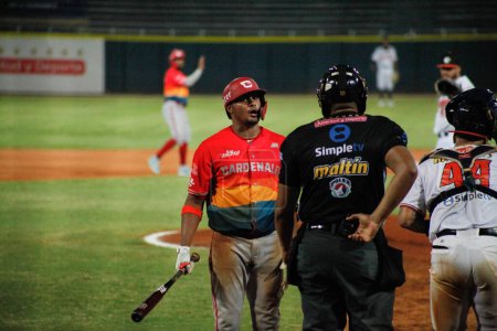 Photo for MARACAIBO (Venezuela), 11/14/2023 - Baseball game - Royalty Free Image