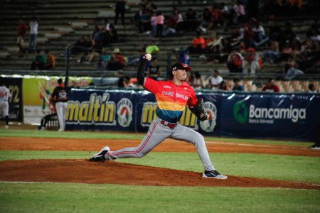 Photo for MARACAIBO (Venezuela), 11/14/2023 - Baseball game - Royalty Free Image