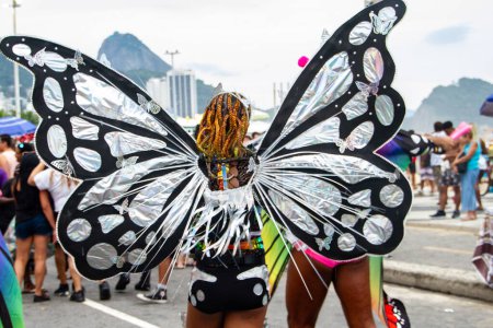 Photo for Rio de Janeiro (RJ) Brazil19/11/2013 - 28th LGBTI+ Rio Pride Parade took place this Sunday (19), in Copacabana, South zone of Rio de Janeiro, The event, organized by Grupo Arco-Iris, contacted eight electric trios. - Royalty Free Image