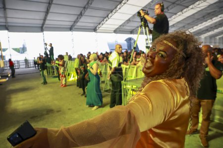 Foto de Sao Paulo (SP), Brasil 19 / 11 / 2023 - Espectáculo del grupo Pedindo Biz, durante la 3ª edición de la Expo Internacional para el Día de la Conciencia Negra, celebrada en el Memorial da America Latina, en Barra Funda - Imagen libre de derechos