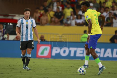 Photo for Rio de Janeiro (RJ), Brazil 11/21/2023 - Match highlights from the match between Brazil and Argentina, valid for the 2026 World Cup Qualifiers, held at the Maracana Stadium, this Tuesday - Royalty Free Image