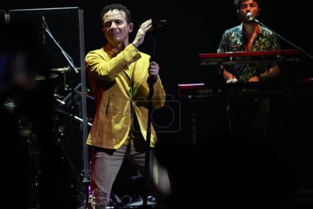 Photo for Fonseca, Viajante USA Tour.  December 2, 2023, Newark, New Jersey, USA: Fonseca the acclaimed Colombian singer-songwriter, come  to NJPAC! The seven-time Latin Grammy  winner sings Tropical pop - Royalty Free Image