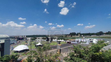 Photo for Sao Paulo (SP), 12/02/23 - Primavera Sound Festival opens its gates to the public arriving at the Interlagos Autodromo to check out shows by The Killers, Pet Shop Boys and other attractions that They perform on 4 stages - Royalty Free Image