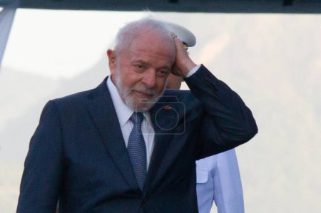Photo for Rio de Janeiro (RJ) Brazil 13/12/2013 - The President of the Republic, Luiz Inacio Lula da Silva, participates in the ceremony celebrating Sailor's Day which takes place on the afternoon of this Wednesday (13) - Royalty Free Image