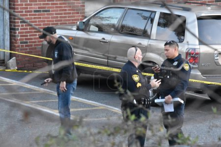Photo for A 37-year-old man was killed and a young child were shot in Belleville, New Jersey. December 16, 2023, Belleville, New Jersey, USA: The shooting occurred Saturday afternoon on Mill Street in Belleville, New Jersey. - Royalty Free Image