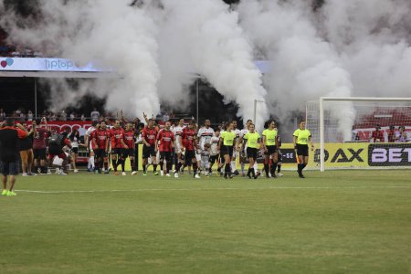 Téléchargez les photos : Sao Paulo (SP), 16 / 12 / 2023 - Match entre Sao Paulo FC x AC., au stade Morumbi, ce samedi (16). L'équipe de Sao Paulo a gagné par le score de 4 x1. - en image libre de droit
