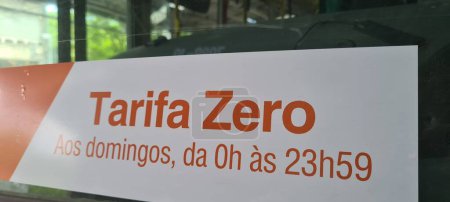Photo for SAO PAULO (SP), Brazil 17/12/2023 - Zero tariff that began to come into force from this Sunday (17th) on public transport by bus in Sao Paulo. The study gradually predicts Sunday Dawn and then general - Royalty Free Image