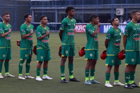 Téléchargez les photos : Sao Paulo (SP), Brazil 01/04/2024 - Match highlights between Vitoria (BA) x Picos (PI), valid for the 1st round of the 54th Sao Paulo Junior Football Cup , held at the Ibrachina Arena in Mooca - en image libre de droit
