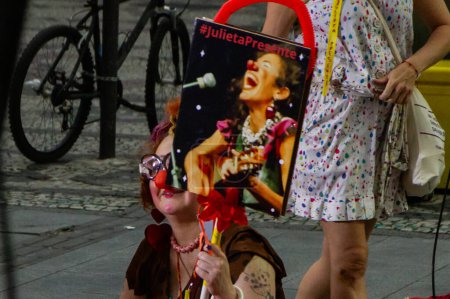 Foto de Río de Janeiro (RJ), Brasil 01 / 12 / 2024 - Ciclistas de todas las regiones del país y también del extranjero realizarán 'paseos en bicicleta' este viernes (12), en honor a Julieta Hernández, artista circense venezolana - Imagen libre de derechos
