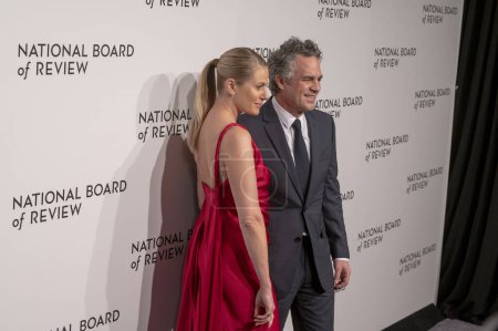 Photo for 2024 National Board of Review Awards Gala. January 11, 2024, New York, New York, USA: (L-R) Sunrise Coigney and Mark Ruffalo attend the 2024 National Board of Review Gala at Cipriani 42nd Street on January 11, 2024 in New York City. - Royalty Free Image