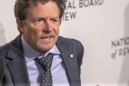 Photo for 2024 National Board of Review Awards Gala. January 11, 2024, New York, New York, USA: Michael J. Fox attends the 2024 National Board of Review Gala at Cipriani 42nd Street on January 11, 2024 in New York City. - Royalty Free Image