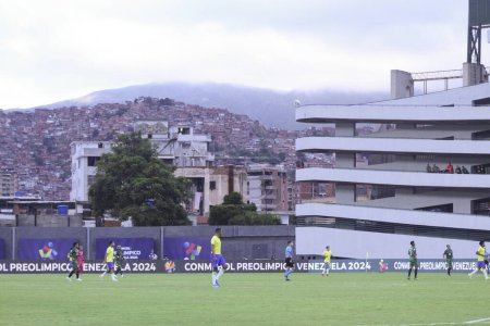 Foto de Caracas (VEN), 23 / 01 / 2024 Preview of the match between Brazil and Bolivia, in the 1st round of the South American Under-23 Pre-Olympic Tournament in Venezuela, at the National Stadium - Imagen libre de derechos