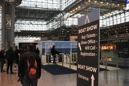 Photo for The New York Boat Show. January 24, 2024, New York, USA. According to the International Boat Industry (IBI), The New York Boat has been running since 1905 and it is the world's oldest and longest-running boat show. - Royalty Free Image