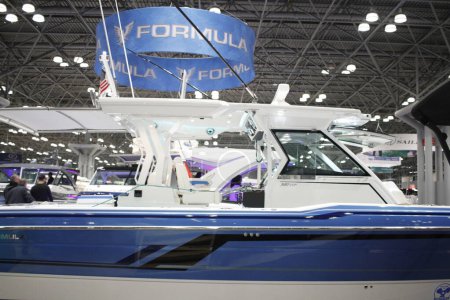 Photo for The New York Boat Show. January 24, 2024, New York, USA. According to the International Boat Industry (IBI), The New York Boat has been running since 1905 and it is the world's oldest and longest-running boat show. - Royalty Free Image