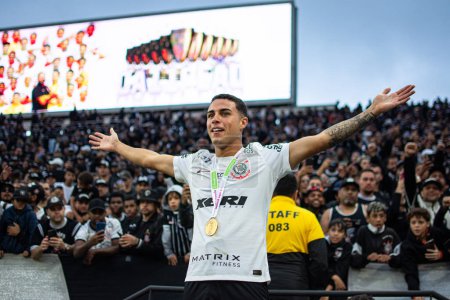 Photo for Sao Paulo (SP), Brazil 01/25/2024 - COPA SP vs CORINTHIANS on the night of this Thursday, January 25, 2024. Corinthians won 1-0 and became champions. - Royalty Free Image