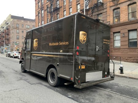Téléchargez les photos : UPS prévoit d'éliminer 12 000 emplois pour réduire les coûts. 31 janvier 2023, New York, États-Unis : UPS annonce la suppression d'environ 12 000 emplois afin de réduire les coûts d'environ 1 milliard de dollars - en image libre de droit