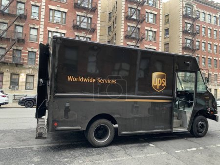 Téléchargez les photos : UPS prévoit d'éliminer 12 000 emplois pour réduire les coûts. 31 janvier 2023, New York, États-Unis : UPS annonce la suppression d'environ 12 000 emplois afin de réduire les coûts d'environ 1 milliard de dollars - en image libre de droit