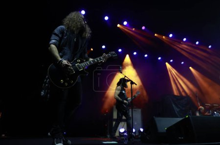 Téléchargez les photos : Sao Paulo (SP), Brésil 31 / 01 / 2024 - Velvet Chains Band Show, à Espaco Unimed à Barra Funda, dans la ville de Sao Paulo, la nuit de ce mercredi 31 janvier 2024 - en image libre de droit